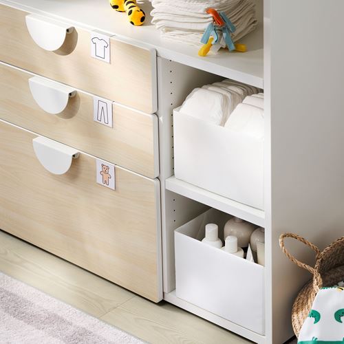 IKEA - SMASTAD, changing table, white/birch, 90x79x100 cm