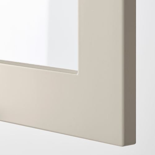 IKEA - STENSUND, glass door, beige, 30x80 cm