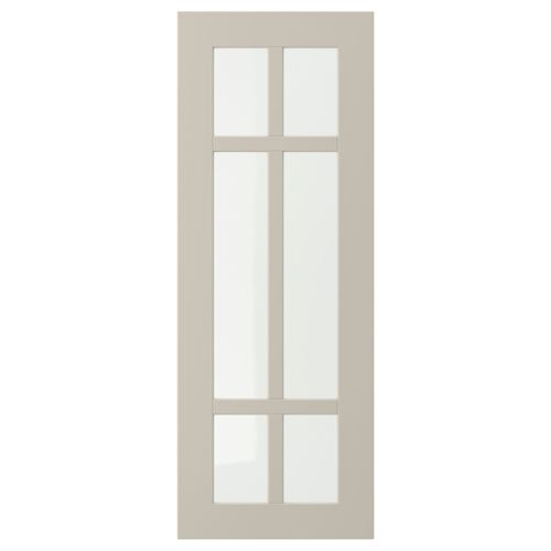 IKEA - STENSUND, glass door, beige, 30x80 cm