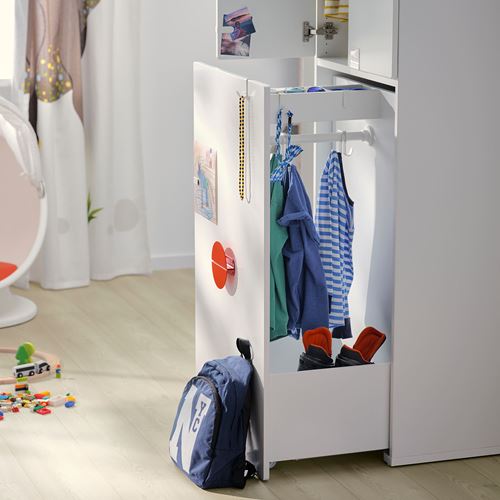 IKEA - SMASTAD, children's wardrobe, white, 80x55x108 cm