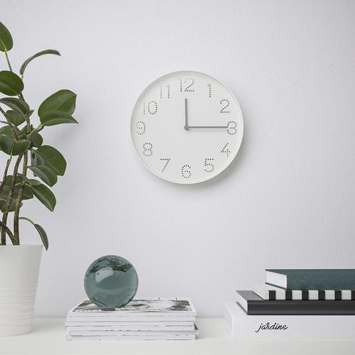 IKEA - TROMMA, wall clock, white, 25 cm