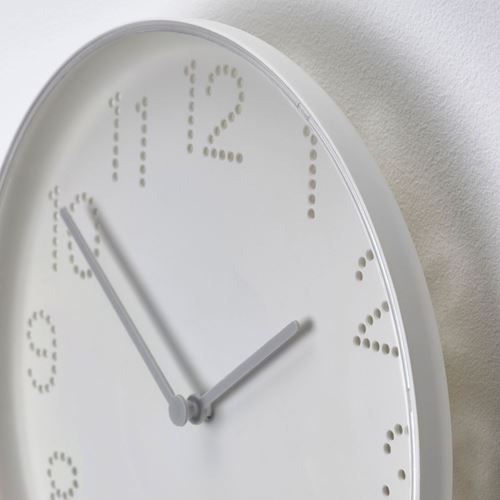 IKEA - TROMMA, wall clock, white, 25 cm