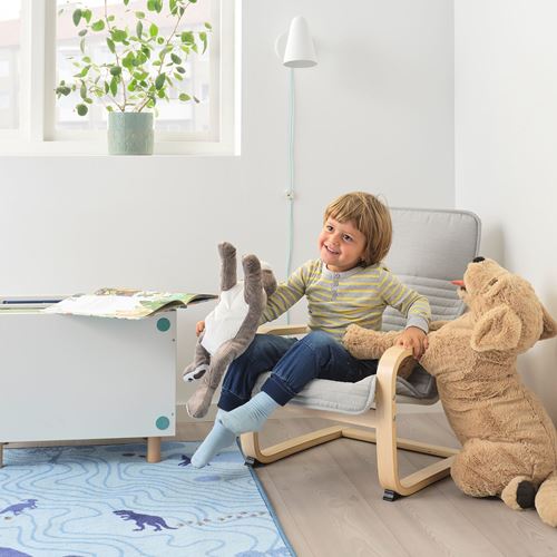 IKEA - POANG, children's armchair, knisa light beige