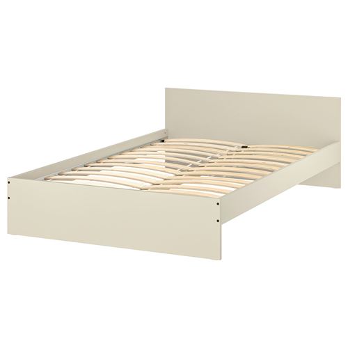 IKEA - GURSKEN, double bed, light beige, 140x200 cm