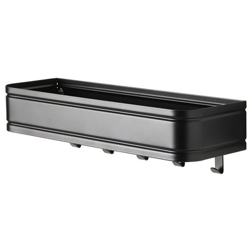 IKEA - LILLASJÖN, wall shelf, black, 40x12,5 cm