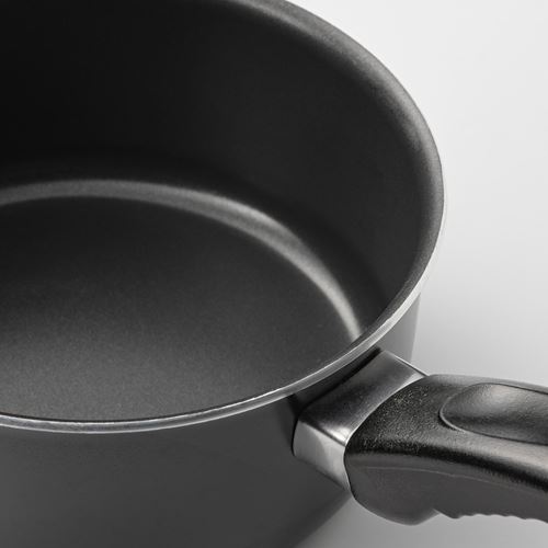 IKEA - KAVALKAD, teflon sauce pan set, black, 1x1,5x2 l