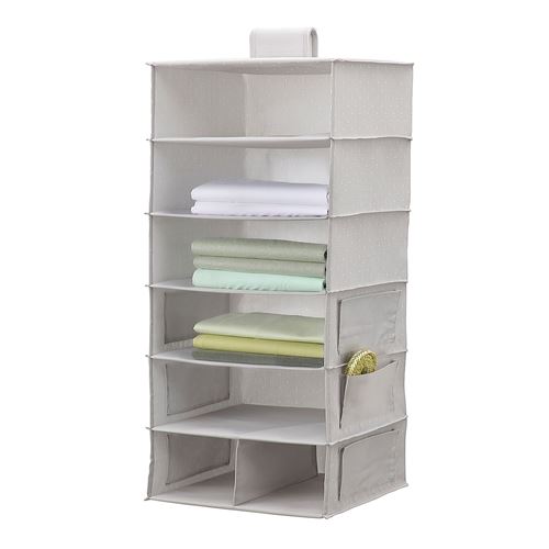 IKEA - BLADDRARE, storage with compartments, grey, 30x30x90 cm