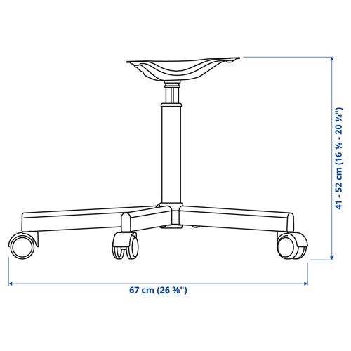 IKEA - BLYSKAR, çalışma sandalyesi iskeleti, beyaz