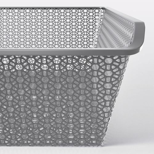 IKEA - KOMPLEMENT, metal basket with pull-out rail, dark grey, 50x58 cm