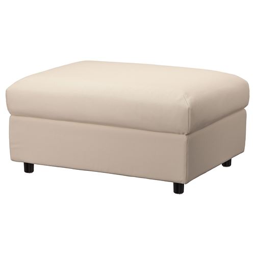 IKEA - VIMLE, cover for pouffe with storage, hallarp beige