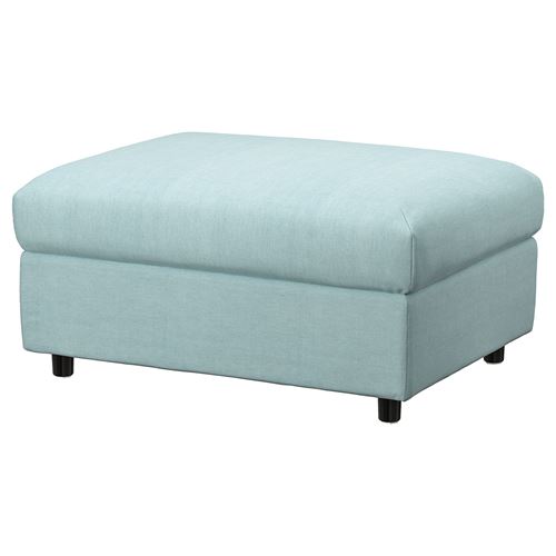 IKEA - VIMLE, cover for pouffe with storage, saxemara light blue