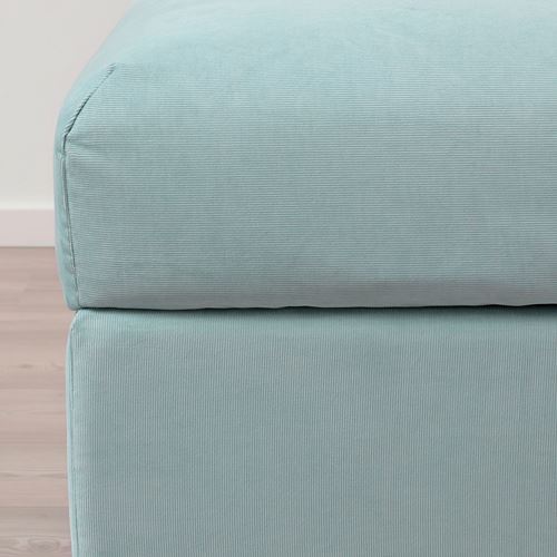 IKEA - VIMLE, pouffe with storage, saxemara light blue