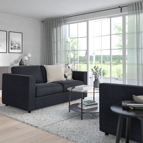 IKEA - VIMLE, 2-seat sofa, saxemara blue/black