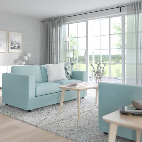 IKEA - VIMLE, 2-seat sofa-bed, saxemara light blue