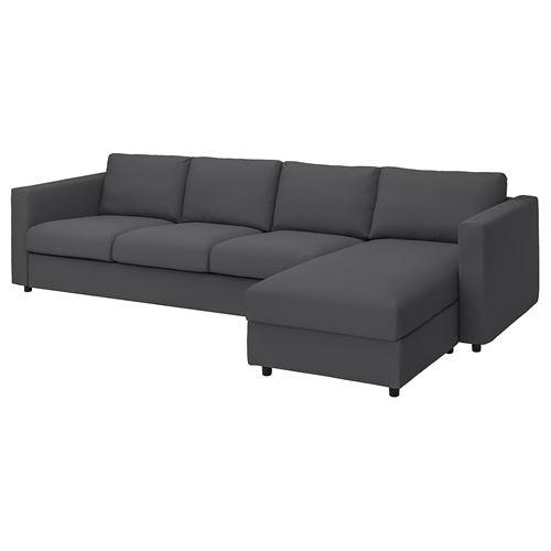 IKEA - VIMLE, 3-seat sofa and chaise longue, hallarp grey