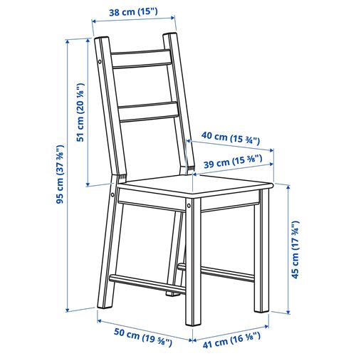 IKEA - INGO/IVAR, mutfak masası takımı, çam, 4 sandalyeli