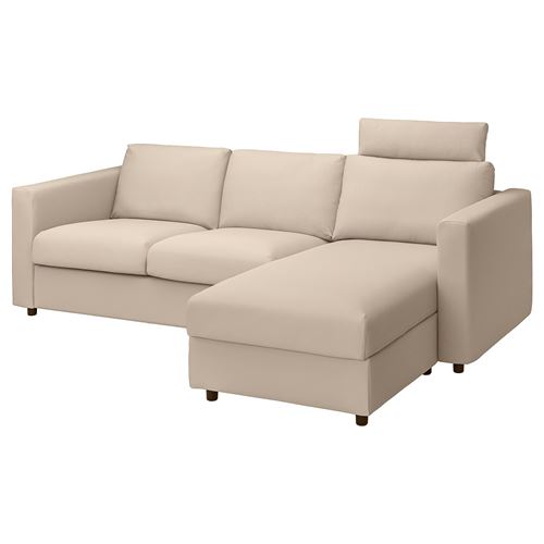 IKEA - VIMLE, 2-seat sofa and chaise longue, hallarp beige