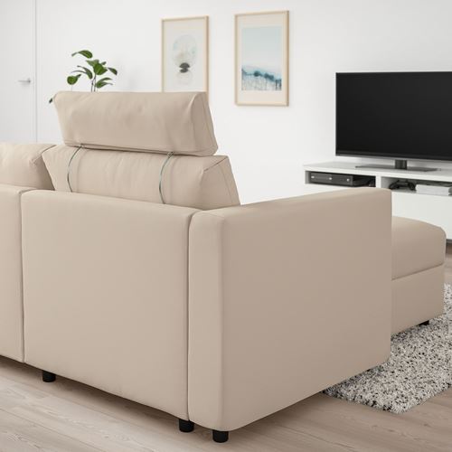 IKEA - VIMLE, 2-seat sofa and chaise longue, hallarp beige