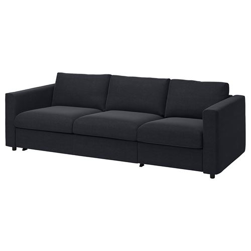 IKEA - VIMLE, 3-seat sofa-bed, saxemara blue/black