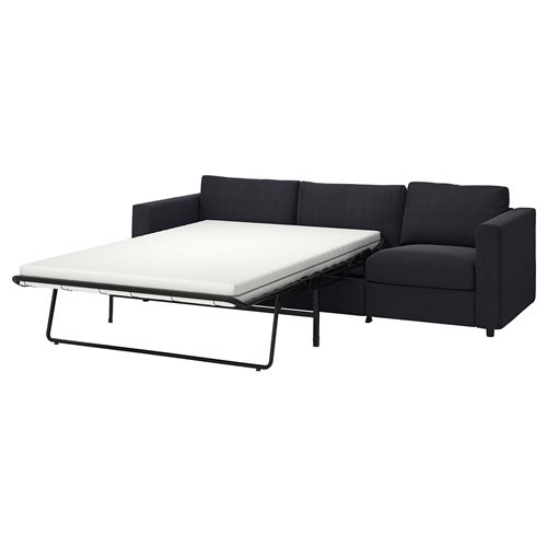 IKEA - VIMLE, 3-seat sofa-bed, saxemara blue/black