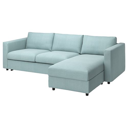 IKEA - VIMLE, corner sofa-bed cover, saxemara light blue