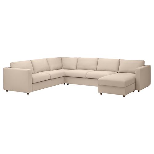 IKEA - VIMLE, 4-seat corner sofa bed and chaise longue, hallarp beige