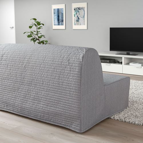 IKEA - LYCKSELE HAVET, 2-seat sofa-bed, knisa light grey