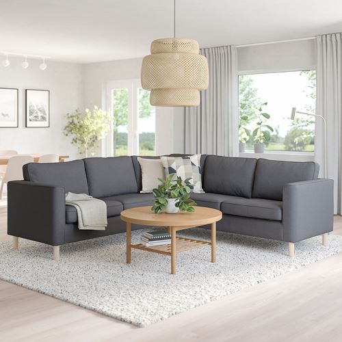IKEA - PARUP, 4'lü köşe kanepe, vissle gri