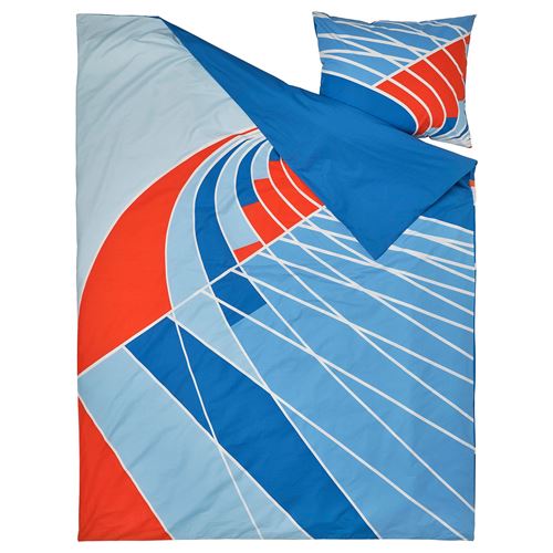 IKEA - SPORTSLIG, kids' bedding set, blue, 150x200/50x60 cm