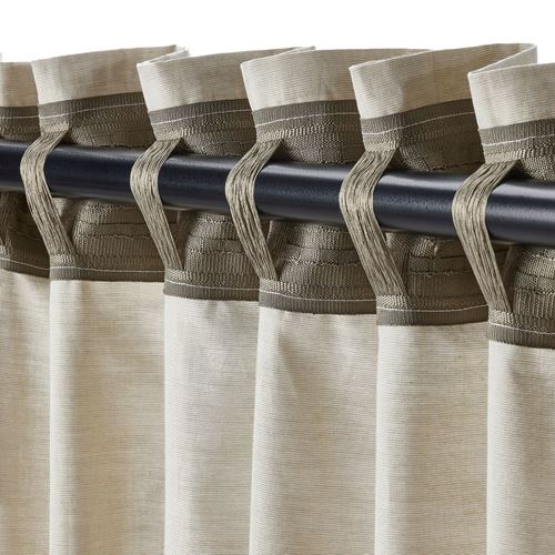 IKEA - HANNALILL, background curtain, 1 pair, light olive-green, 145x300 cm