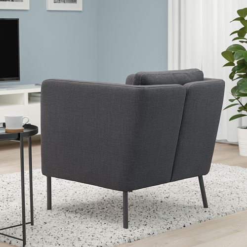 IKEA - EKERÖ, wing chair, skiftebo dark grey