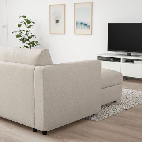 IKEA - VIMLE, chaise longue, Gunnared beige