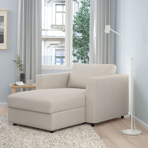 IKEA - VIMLE, chaise longue, Gunnared beige