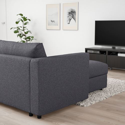 IKEA - VIMLE, chaise longue, Gunnared medium grey