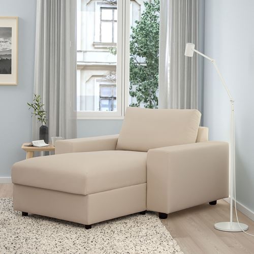 IKEA - VIMLE, chaise longue, hallarp beige