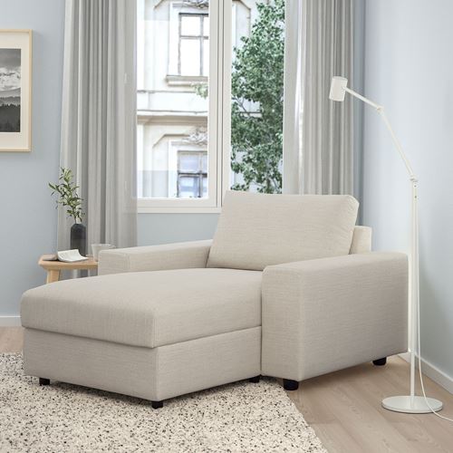 IKEA - VIMLE, chaise longue, Gunnared beige