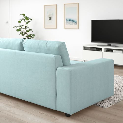 IKEA - VIMLE, 4-seat corner sofa, saxemara light blue