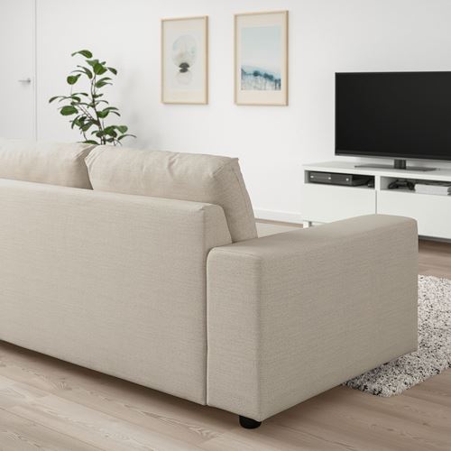 IKEA - VIMLE, 4-seat corner sofa bed and chaise longue, Gunnared beige