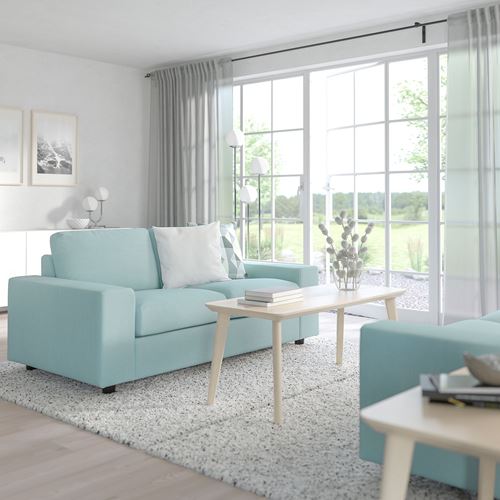 IKEA - VIMLE, 2-seat sofa-bed, saxemara light blue