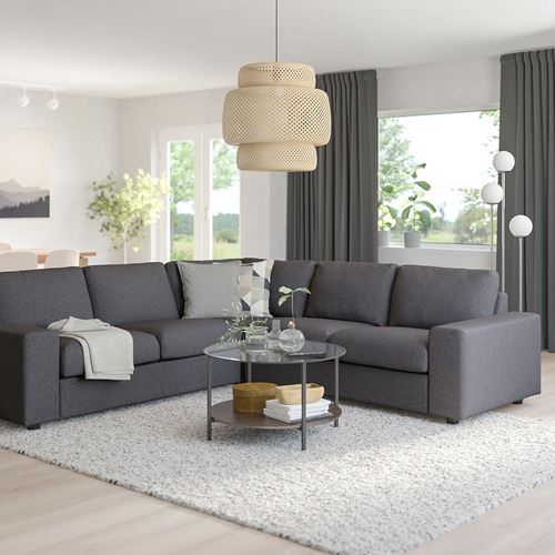 IKEA - VIMLE, 4-seat corner sofa, Gunnared medium grey