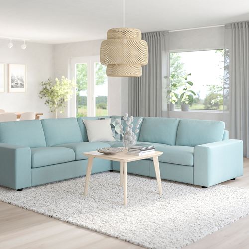 IKEA - VIMLE, 4-seat corner sofa, saxemara light blue