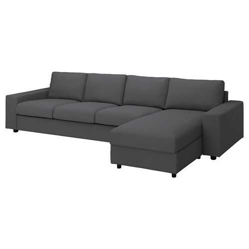 IKEA - VIMLE, 3-seat sofa and chaise longue, hallarp grey