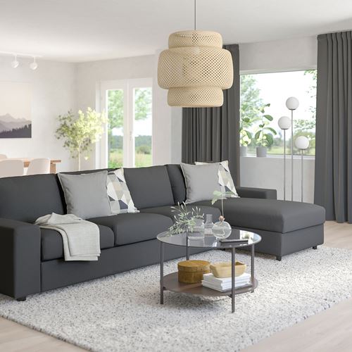 IKEA - VIMLE, 3-seat sofa and chaise longue, hallarp grey