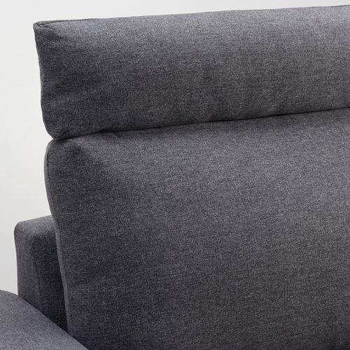 IKEA - VIMLE, 2-seat sofa and chaise longue, Gunnared medium grey