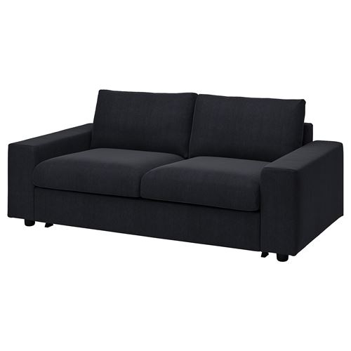 IKEA - VIMLE, 2-seat sofa-bed, saxemara blue/black