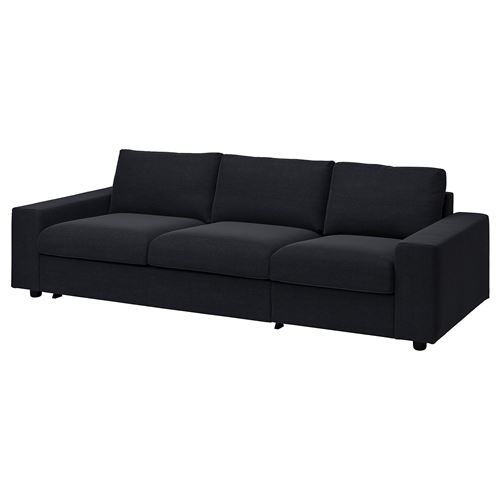 IKEA - VIMLE, 3-seat sofa-bed, saxemara blue/black