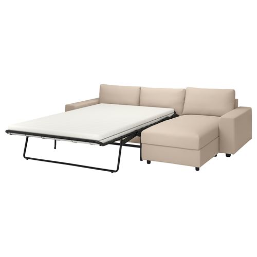 IKEA - VIMLE, corner sofa-bed with storage, hallarp beige