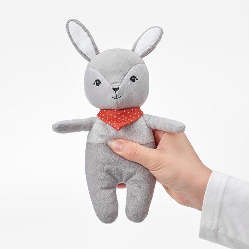 IKEA - GULLIGAST, squeaky toy, grey, 18 cm