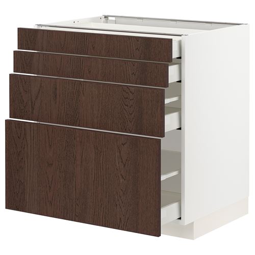 with 4 drawers and 4 drawer fronts