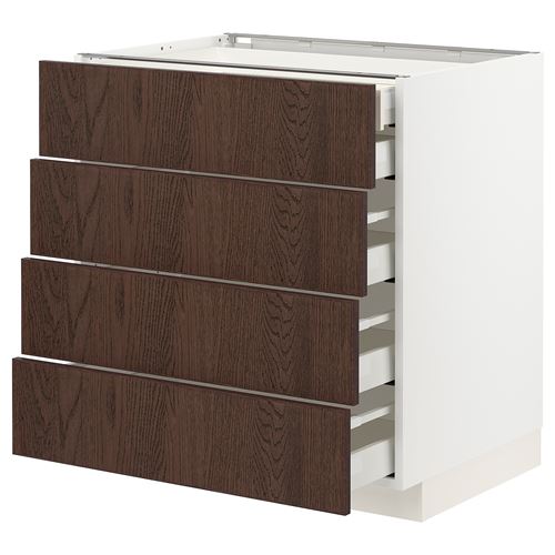 with 5 drawers and 4 drawer fronts